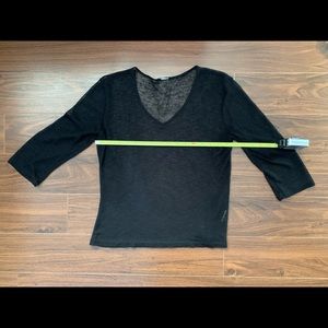 3/4 sleeve women mesh shirt